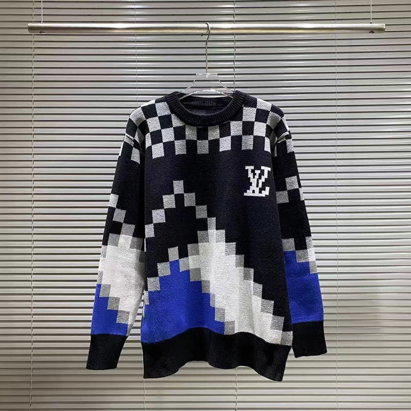 Autumn and winter new trendy brand letter jacquard knitted sweater men and women loose casual round neck top couple models S27
