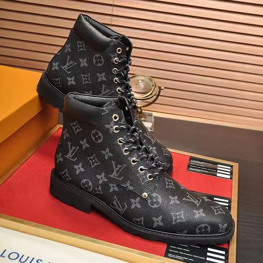 Men's Casual High Top V Print Boutique Boots