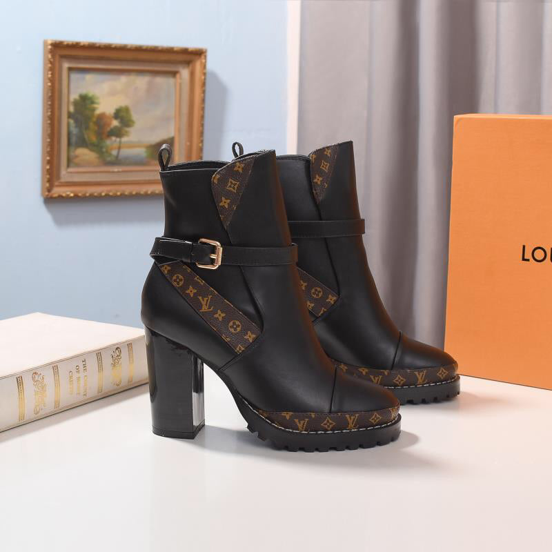 New fashion high-heeled all-match ankle boots S02