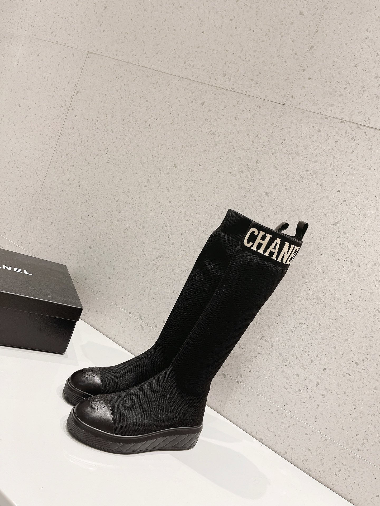 23 New CL classic letter embroidered stretch boots XC0423101303