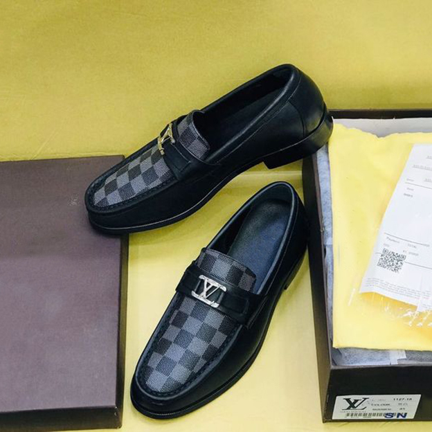 Classic Leather Up Dress Shoes Loafer Slip-On Shoe