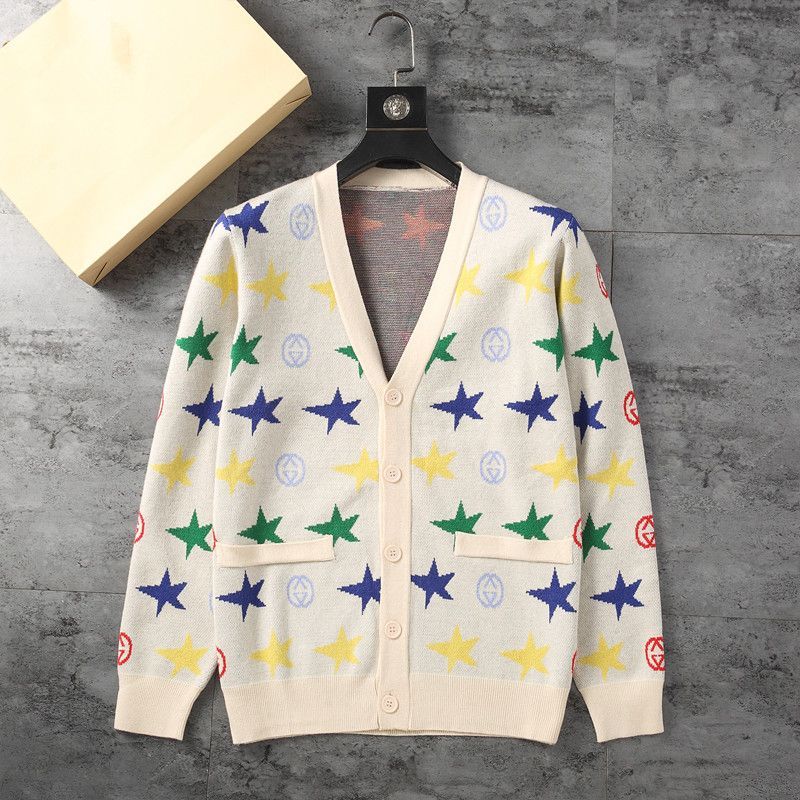 Autumn and winter new trendy brand letter jacquard knitted sweater men and women loose casual round neck top couple models S29