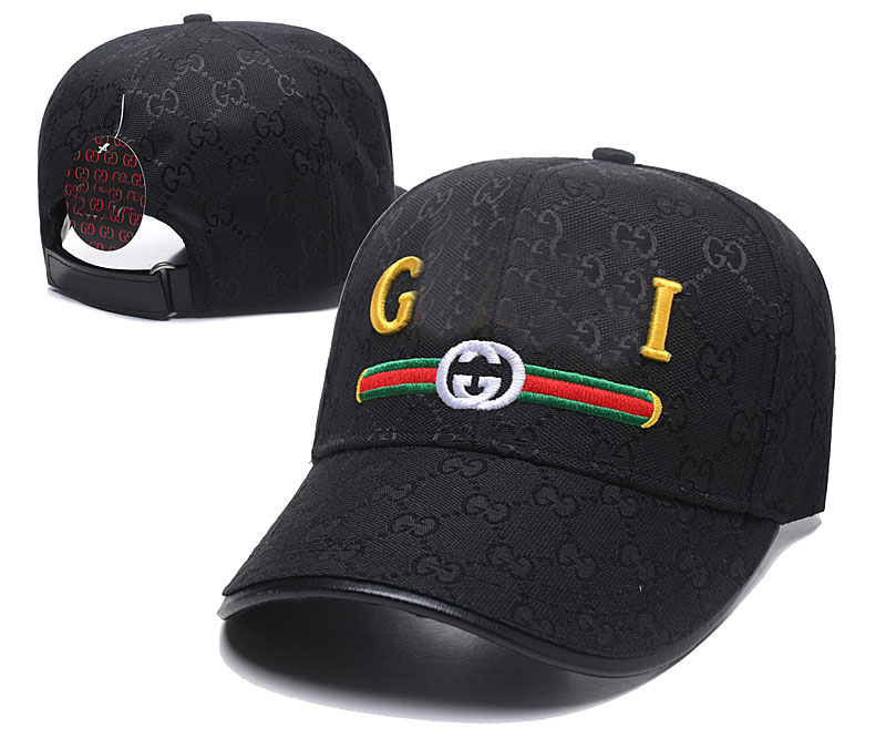 Branded canvas print large letter baseball cap
