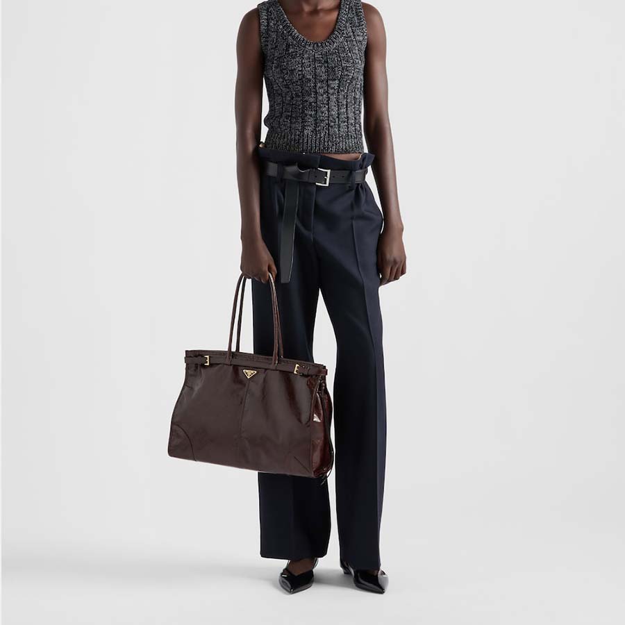 Large leather handbag