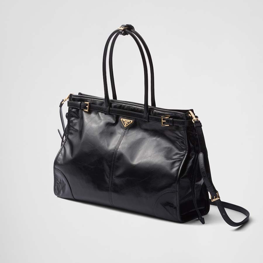 Large leather handbag