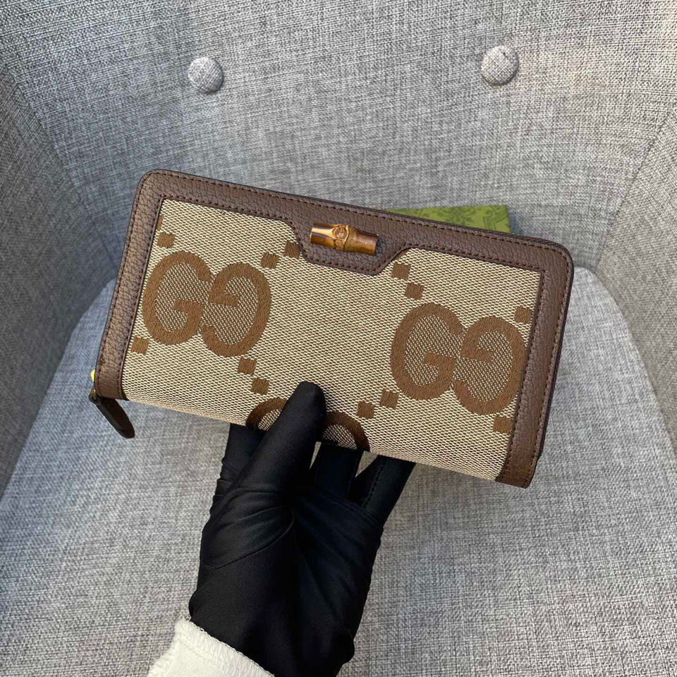 New Wallet Ladies New Wallet Ladies Leather Long Wallet Zipper Bag High-end Quality Unisex