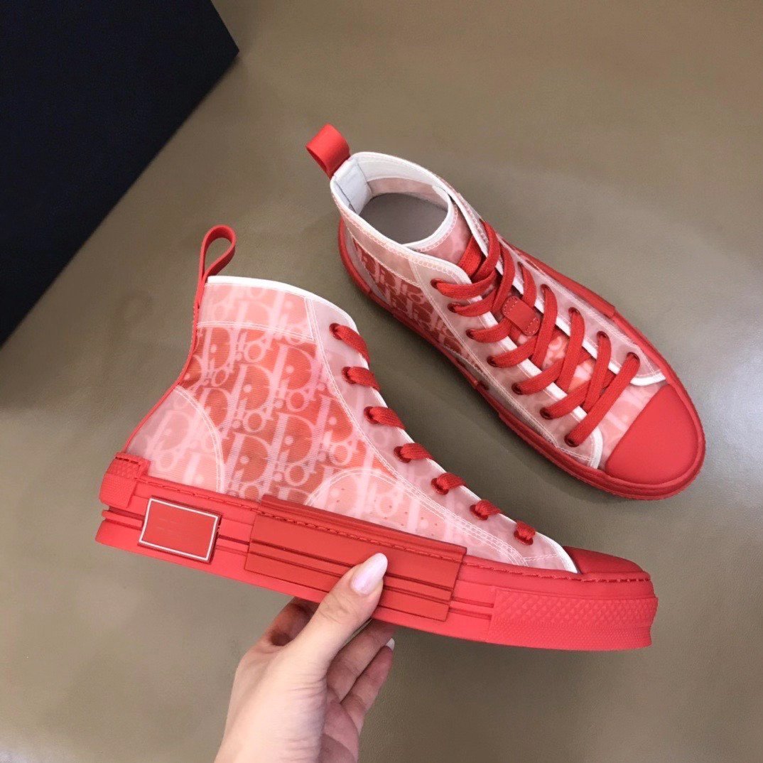 Red High-top Canvas Shoes