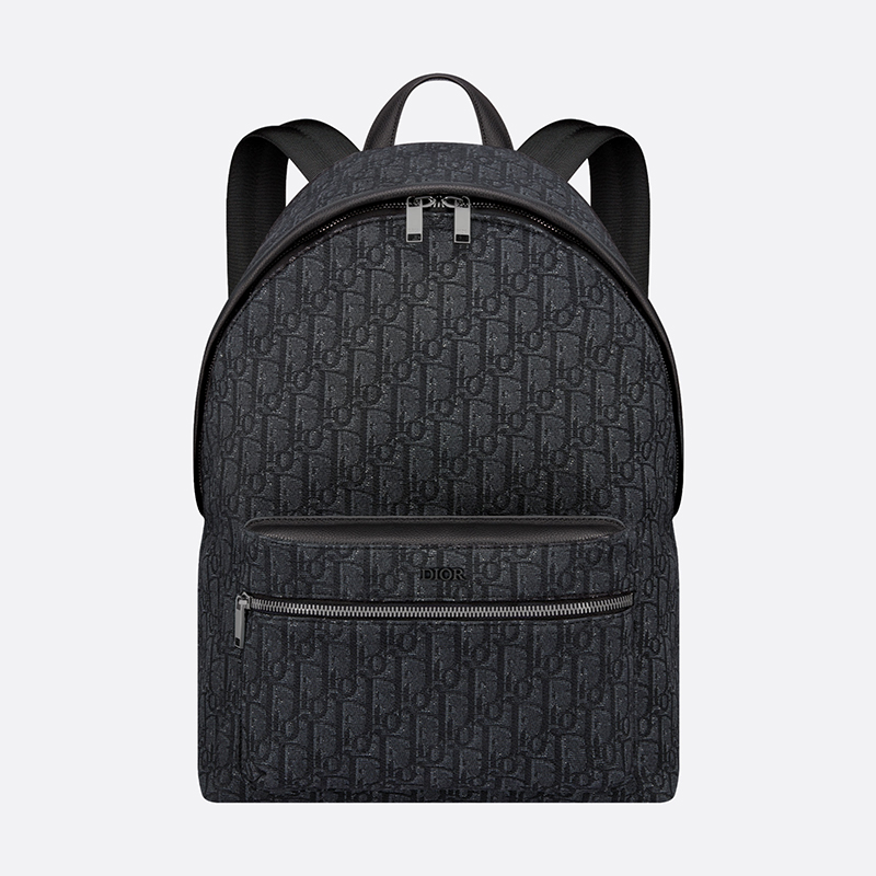 Rider Backpack Black Dior Oblique Jacquard
