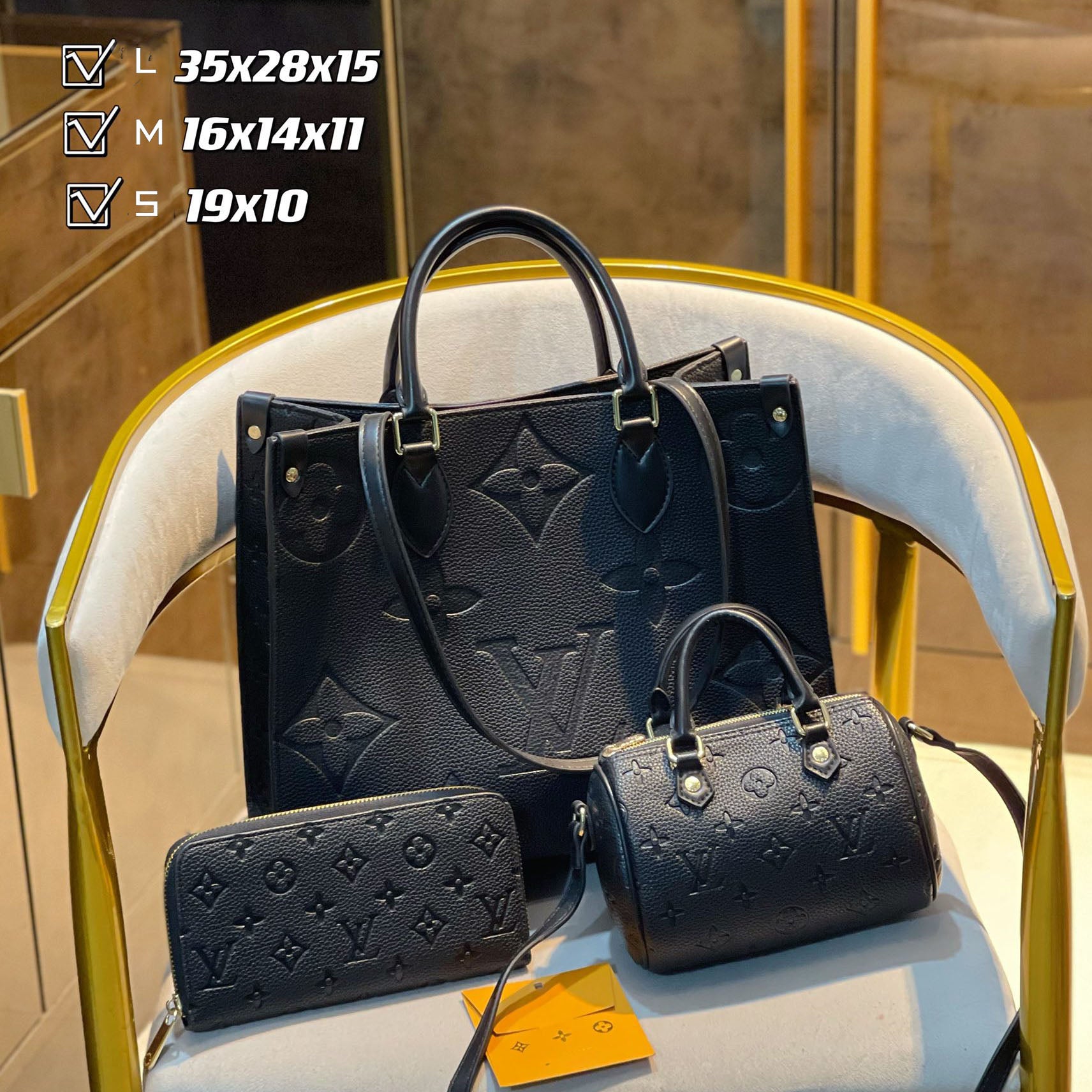 New fashion design style all-match three-piece bag S24