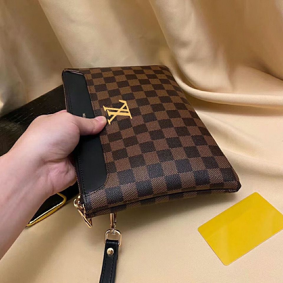 Men's trendy brand imported men's bag clutch bag top layer cowhide envelope bag large capacity genuine leather clutch bag