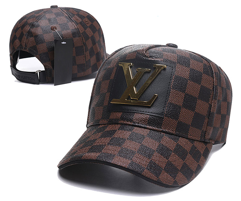 Branded Leather Plaid Baseball Cap