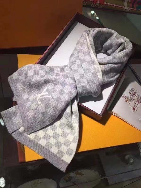 Men's autumn and winter wool scarf, double-sided knitting with different patterns to keep warm, can be worn on both sides