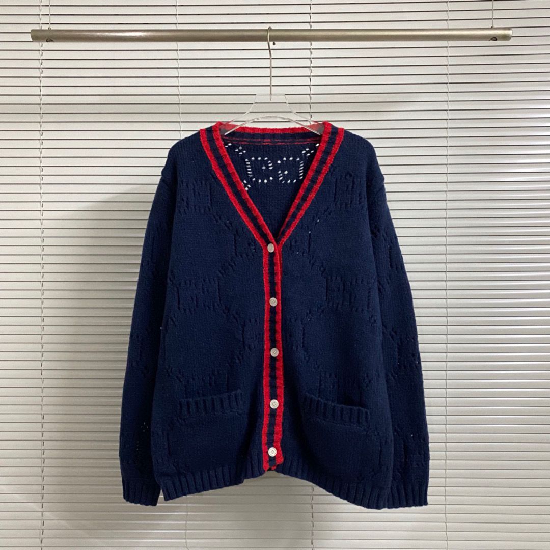 Autumn and winter new knitted sweater collar single-breasted buttons loose casual cardigan jacket for men and women S20