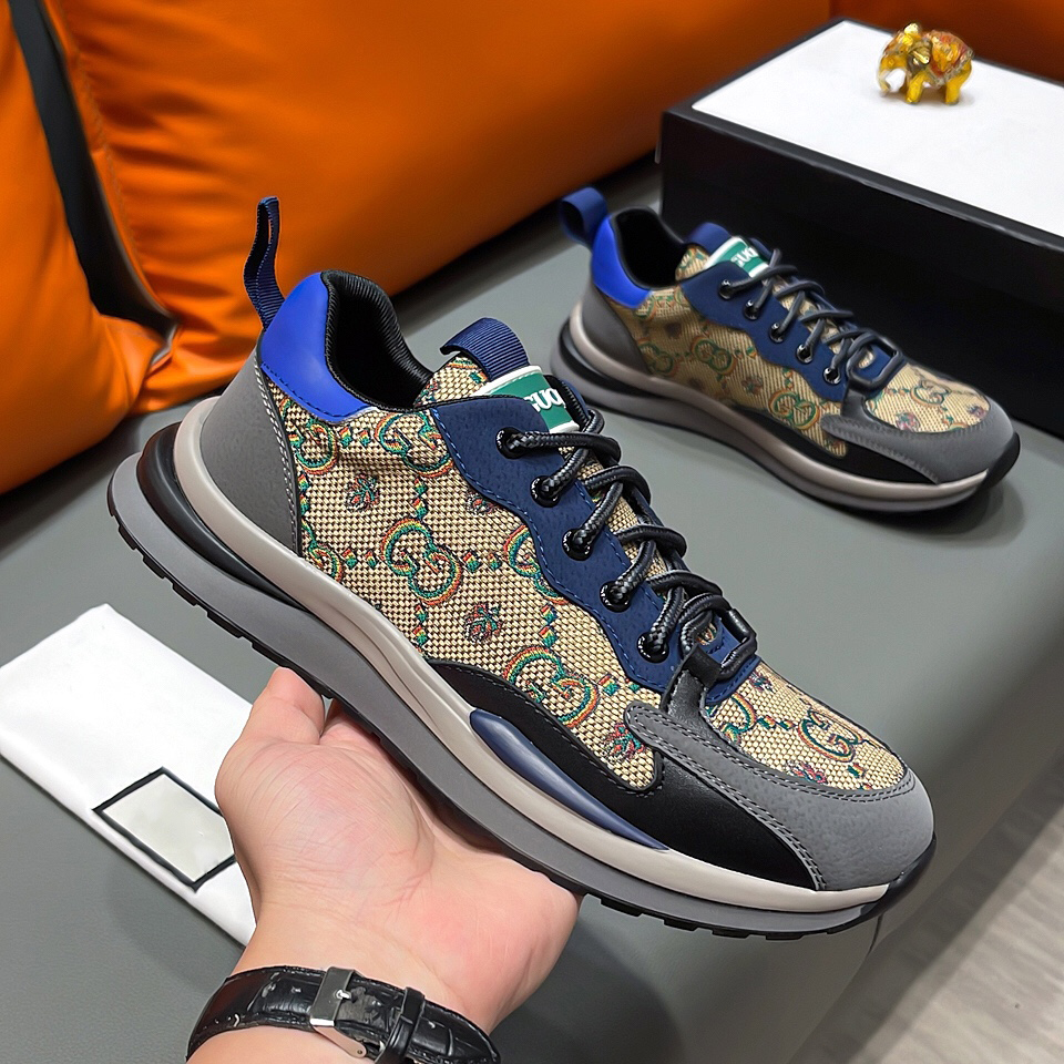 Men's Brand Color Print Sneakers
