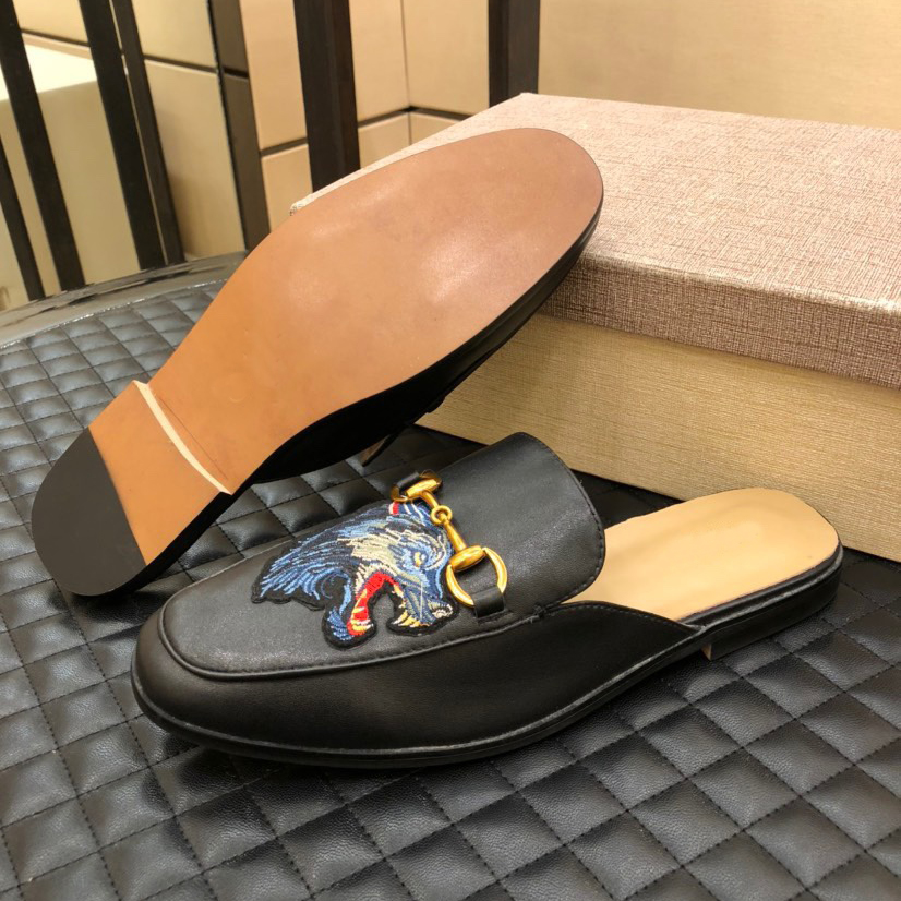 Men's Classic Lightweight Rubber Flexible Half Slippers-6