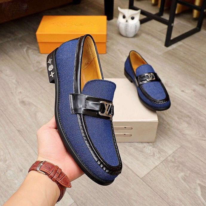 New blue fashion slip-on shoes