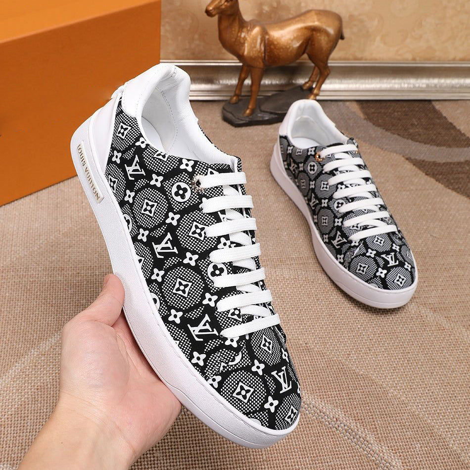 New Fashion Letter Pattern Lace Up Casual Cloth Sneakers