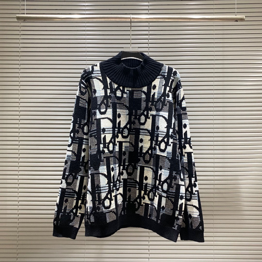 Autumn and winter new three-dimensional letter embroidery round neck sweater men's and women's loose casual tops S08