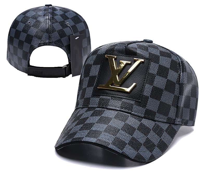 Branded Leather Plaid Baseball Cap