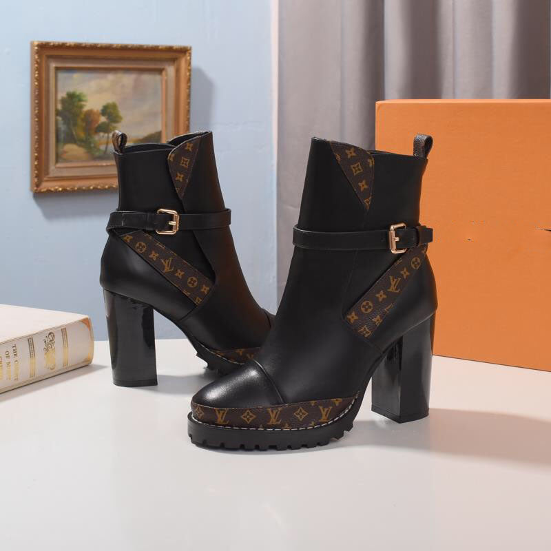 New fashion high-heeled all-match ankle boots S02