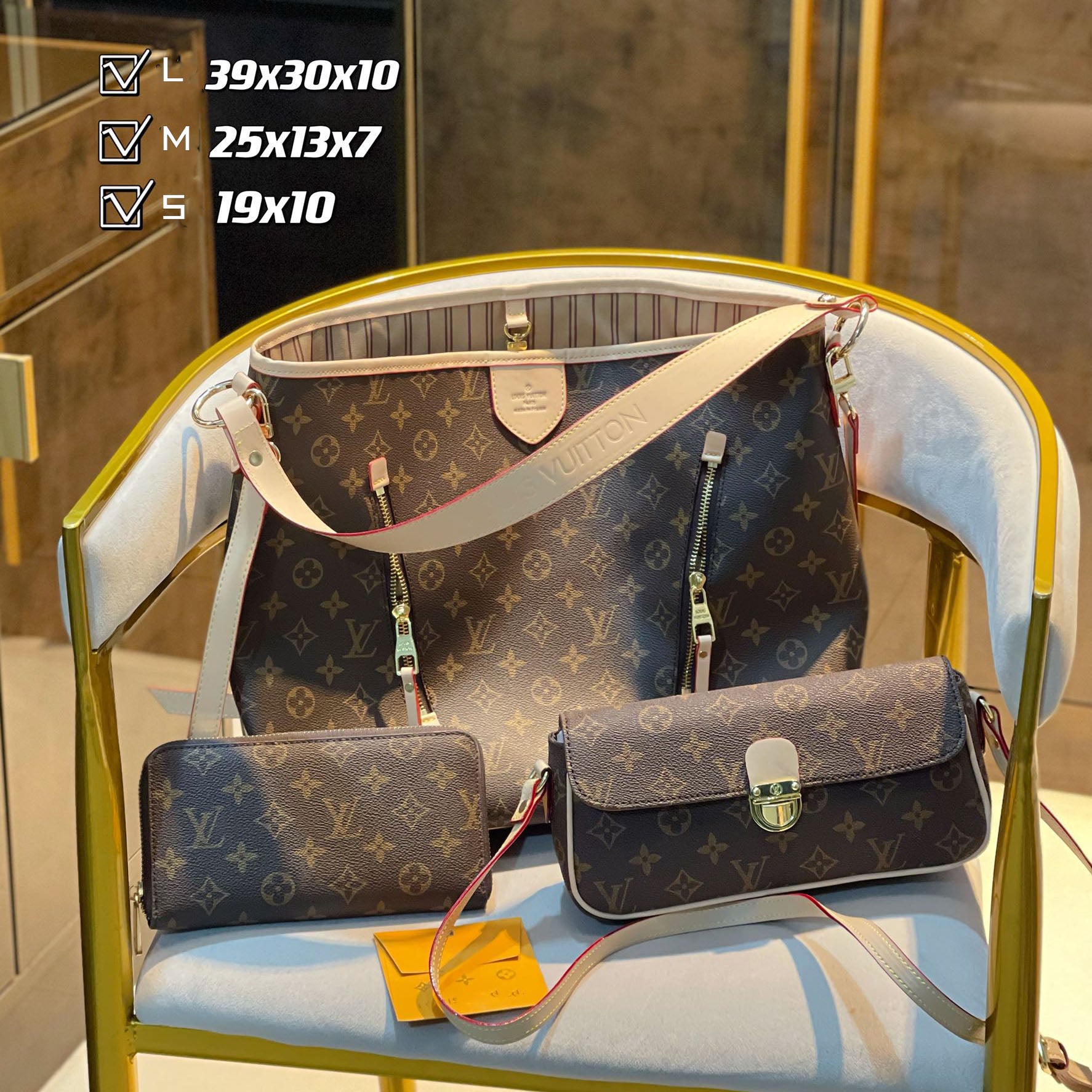 New fashion design style all-match three-piece bag S22