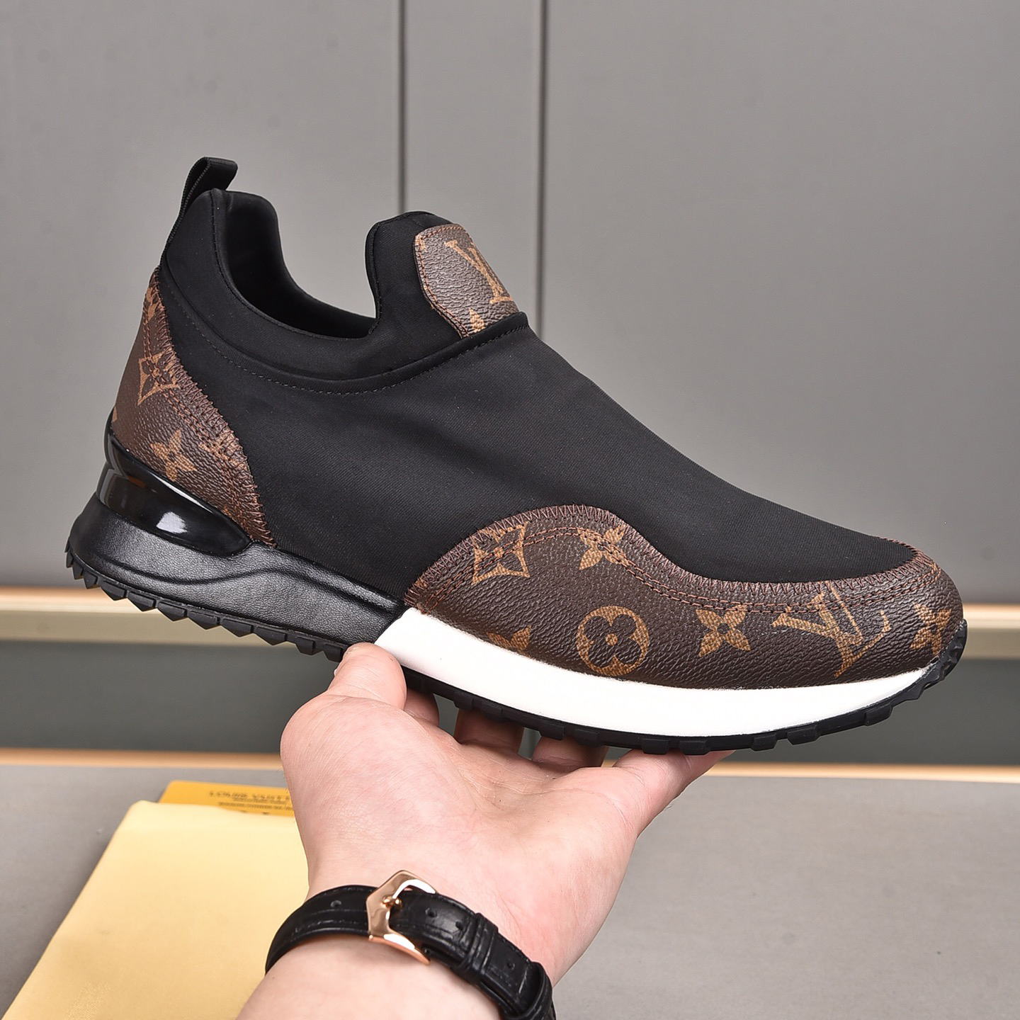 Luxury splicing soft casual slip on shoes