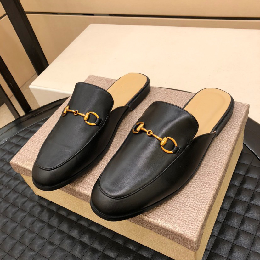 Men's Classic Lightweight Rubber Flexible Half Slippers-4