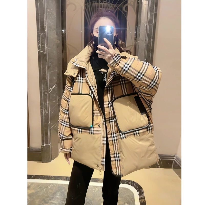 23 New Style B Plaid Fashion Down Jacket PD0423101801