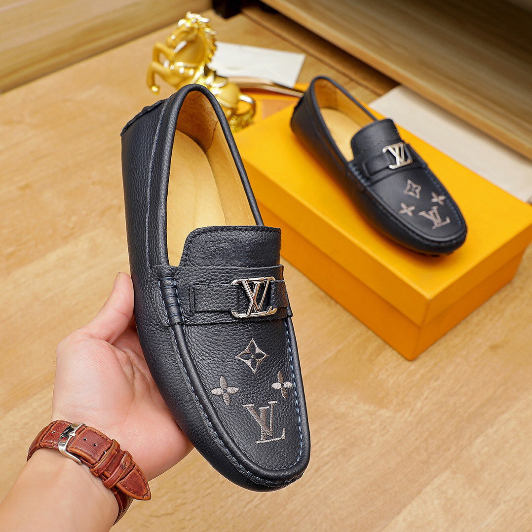 Simple luxury formal dress slip on shoes