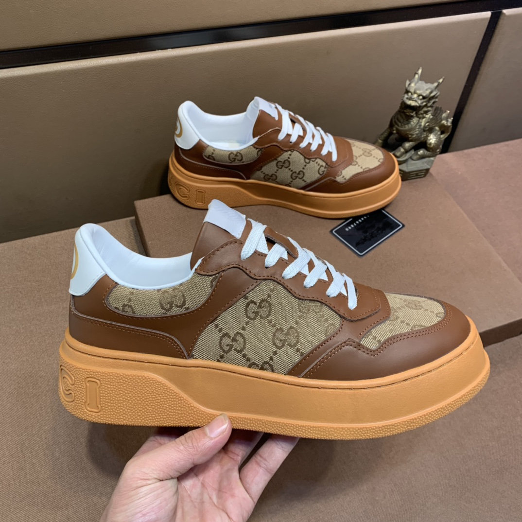 Brown Print Platform Sneakers