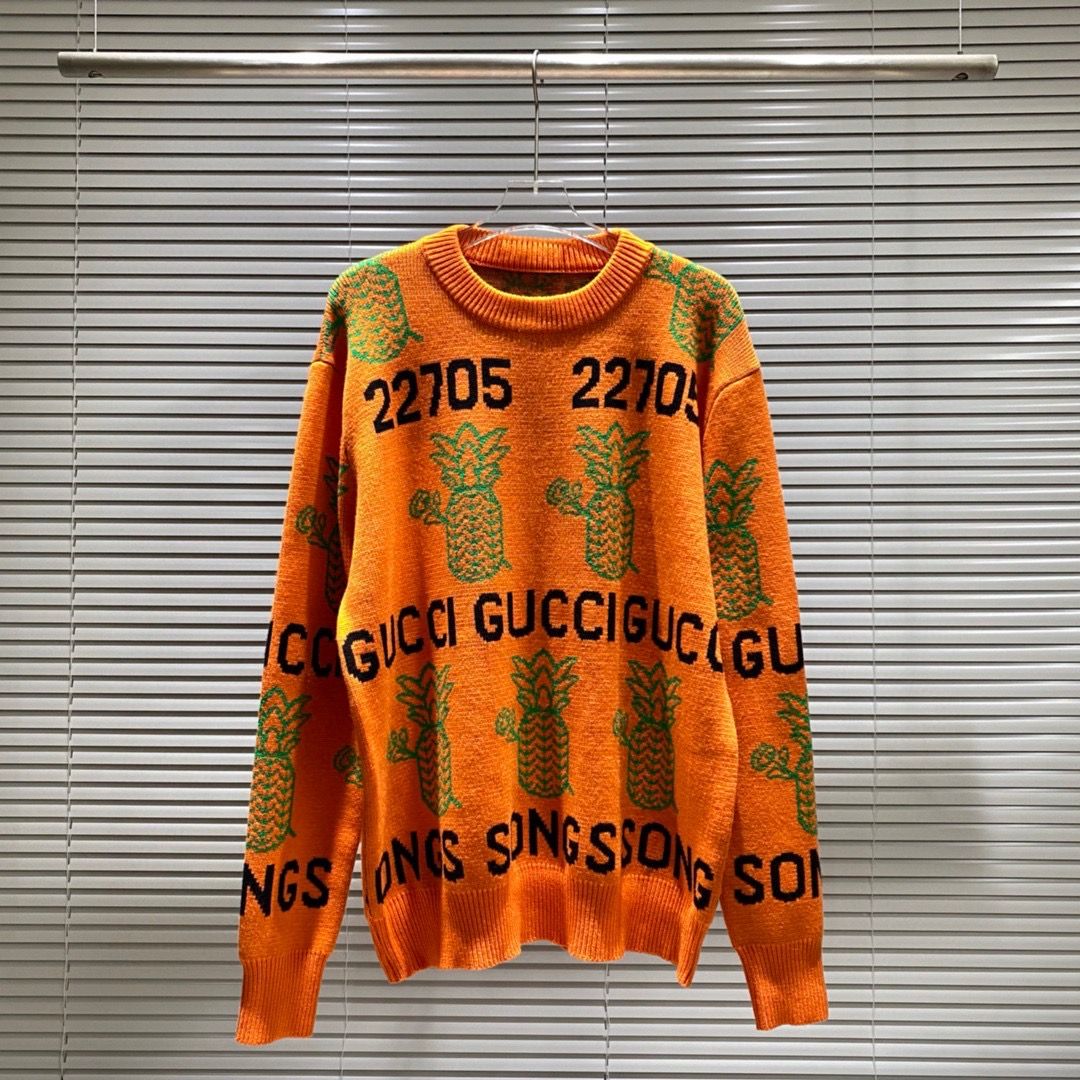 Autumn and winter new three-dimensional letter embroidery round neck sweater men's and women's loose casual tops S16