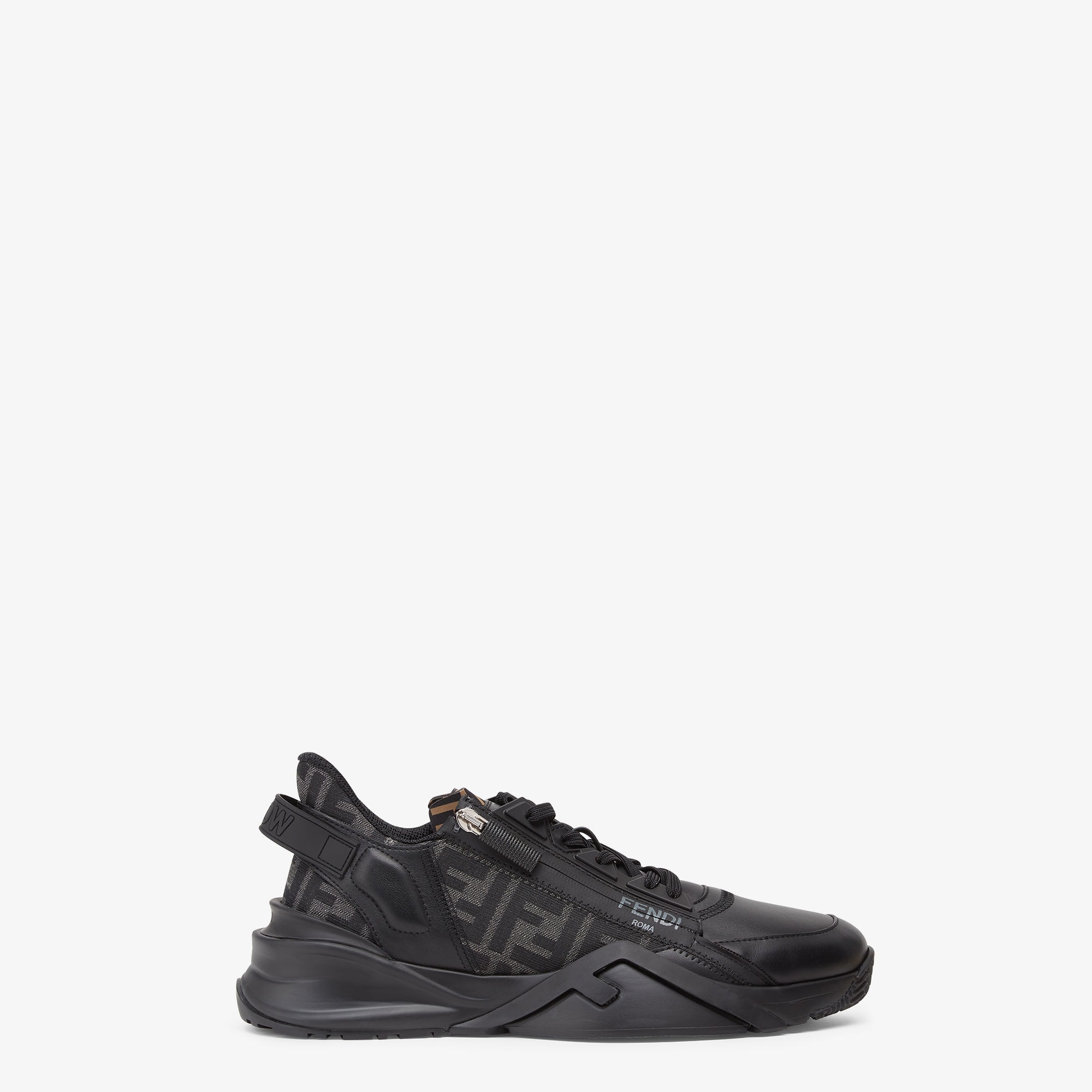Flow Sneakers Black leather low-tops