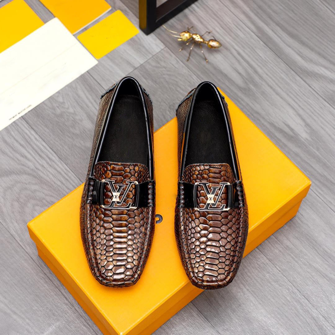 New Fashion Brown Luxury Big Logo Loafers