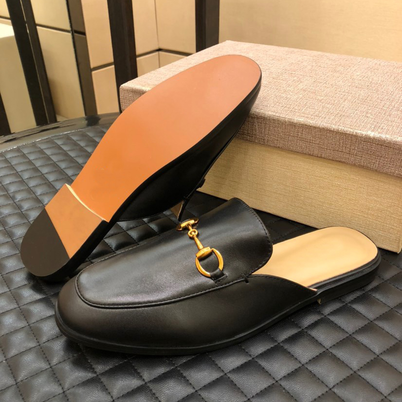 Men's Classic Lightweight Rubber Flexible Half Slippers-4