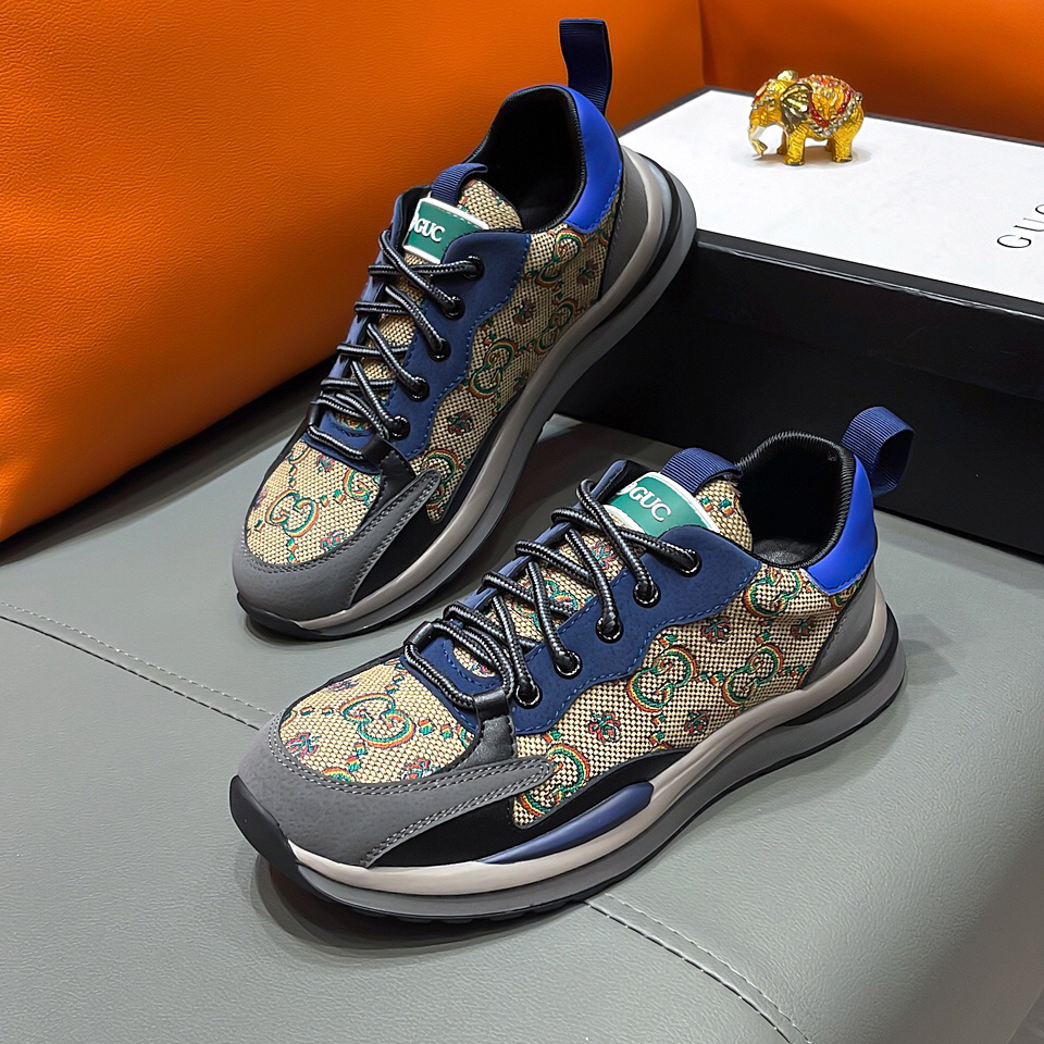 Men's Brand Color Print Sneakers