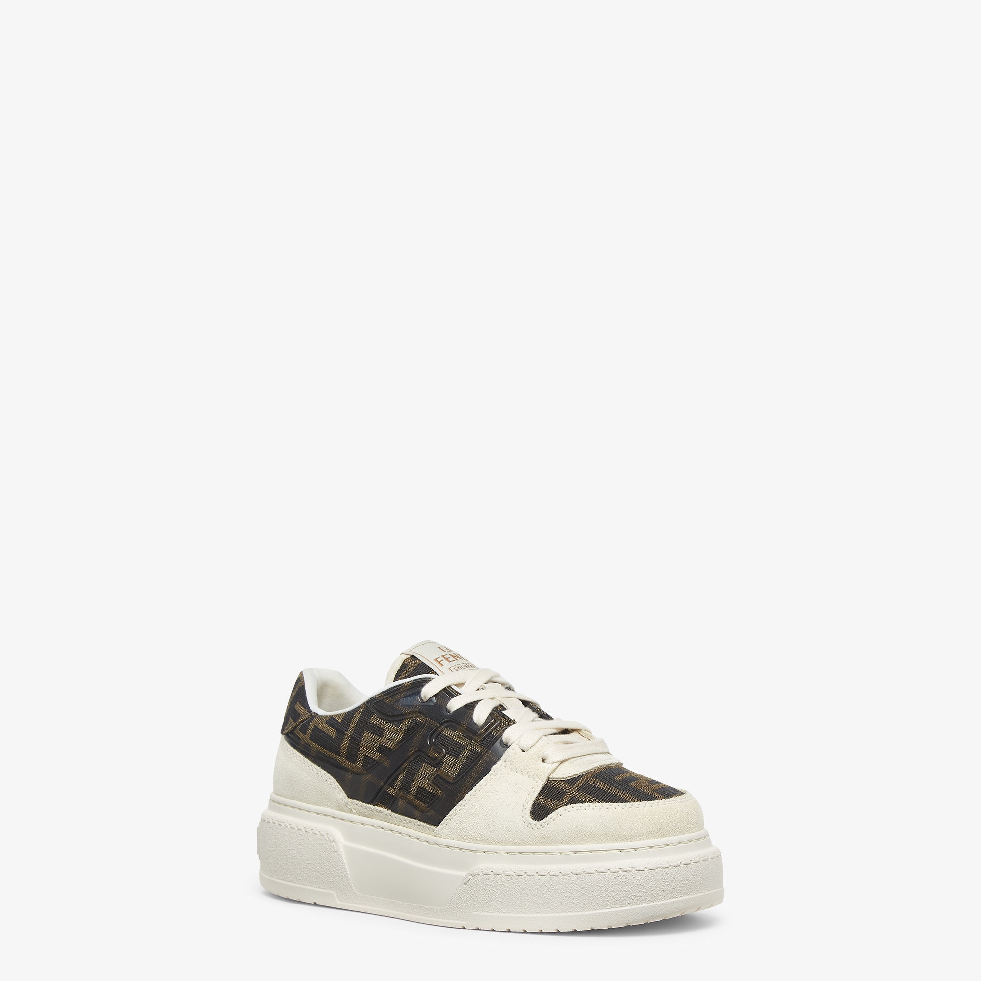 Canvas and white suede platform low-tops Men's Sneakers