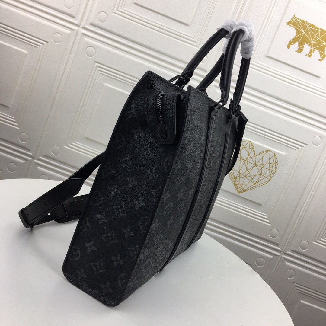 Black Formal With V Logo Men's Handbags