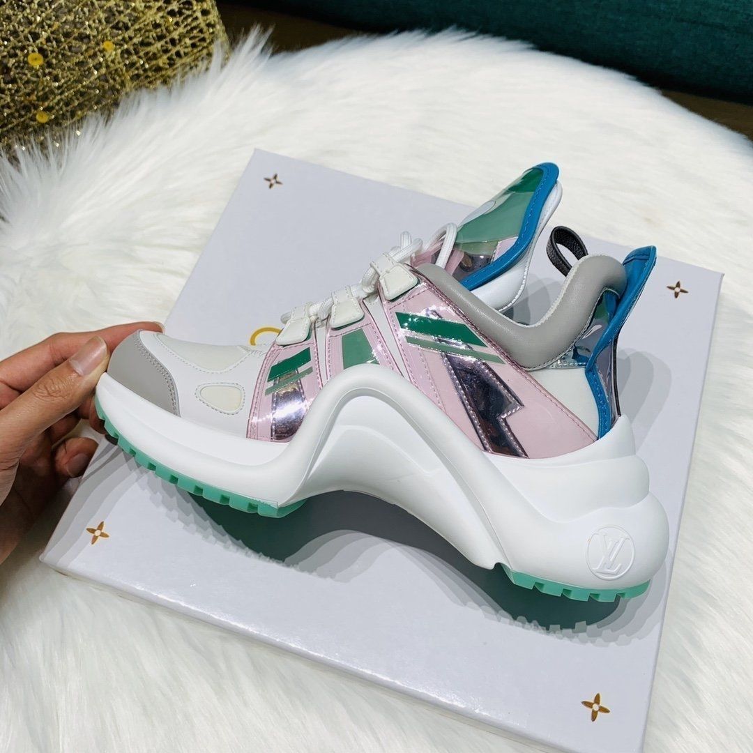 Color-blocking dad shoes old flower casual sports shoes women's jelly color breathable lace-up single shoes height-enhancing shoes S03