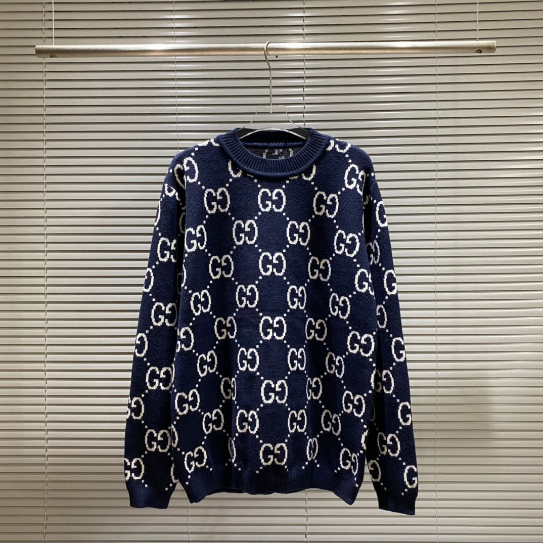Autumn and winter new three-dimensional letter embroidery round neck sweater men's and women's loose casual tops S12