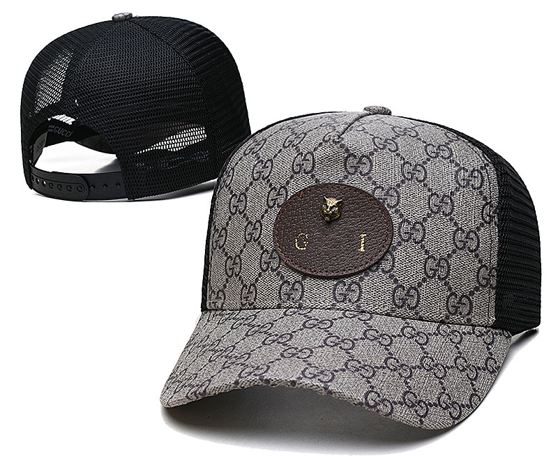 Branded Leather Breathable Tiger Print Baseball Cap
