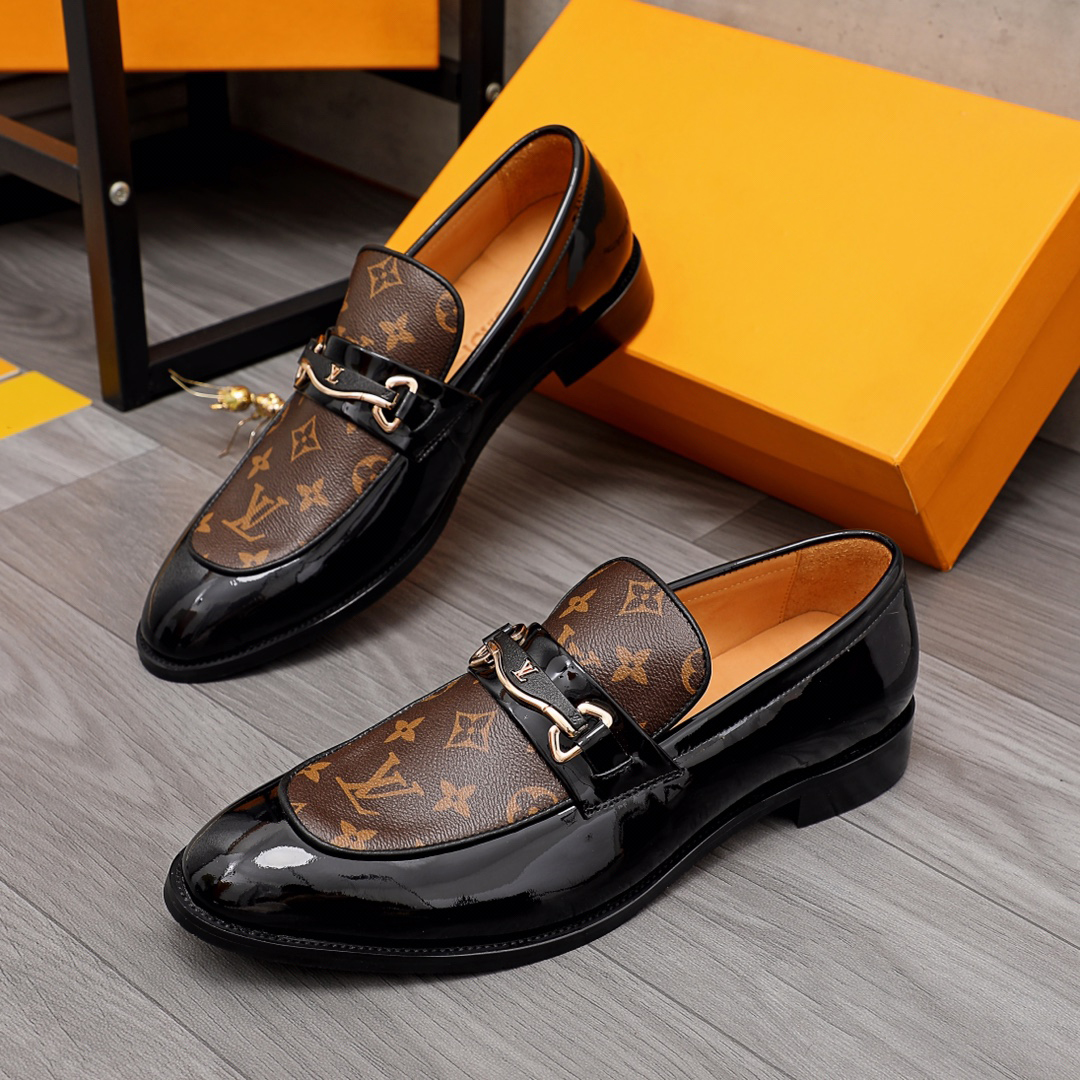 Luxury two tone formal dress slip on shoes