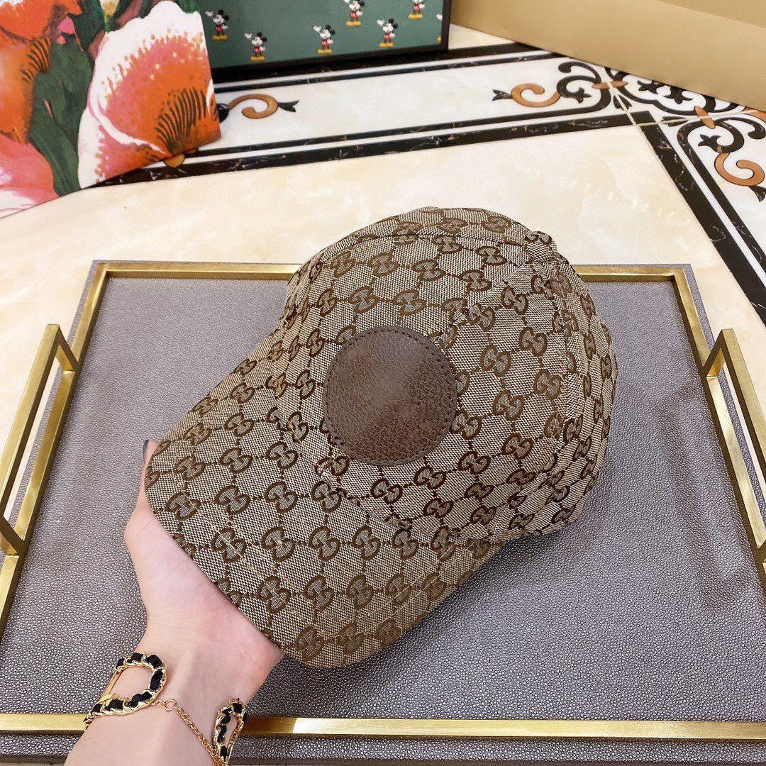 Luxury Fashion Brand Print Brown Baseball Cap