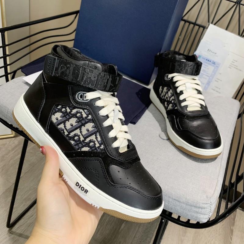 B27 High Top Oblique Black Sneakers