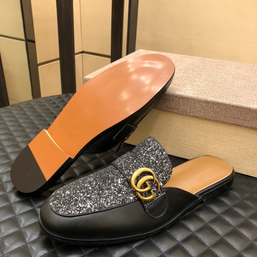 Men's Classic Lightweight Rubber Flexible Half Slippers-15