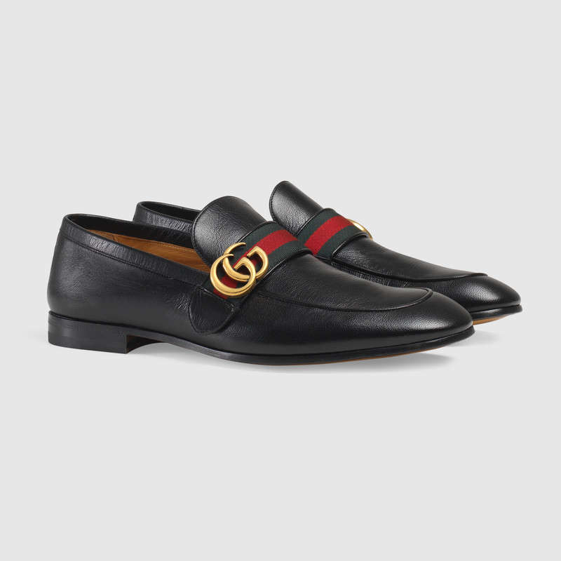 Web Leather Loafers