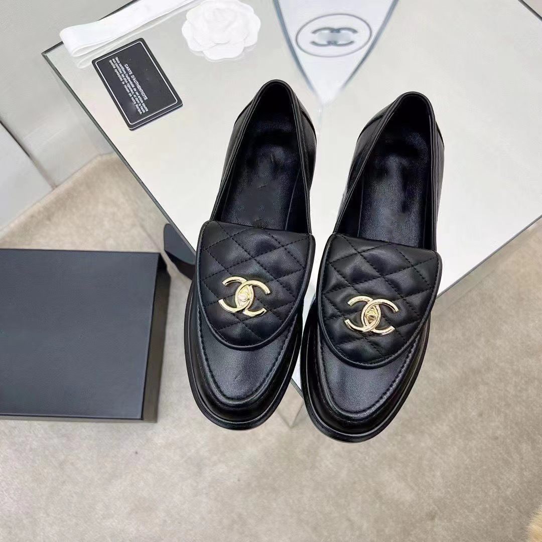 Classic Style Black CL Logo Women‘s dress shoes