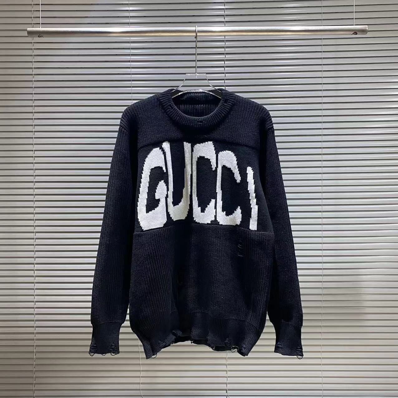 Autumn and winter new three-dimensional letter embroidery round neck sweater men's and women's loose casual tops S11