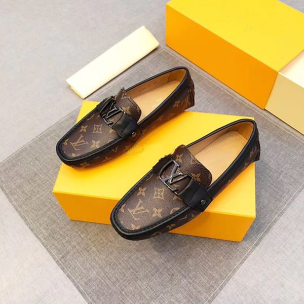 Classic Leather Up Dress Shoes Loafer Slip-On Shoe V106