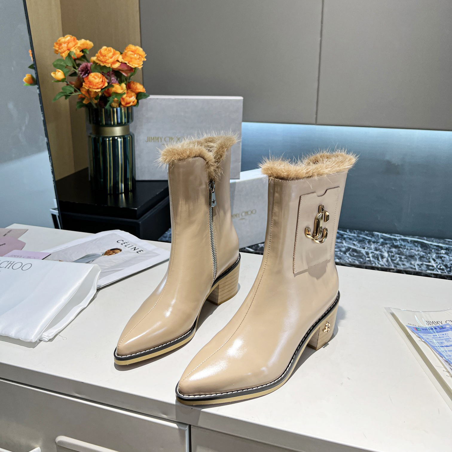 2023 Fashion Fashion Fashion Show Women's Boots/White-20230811