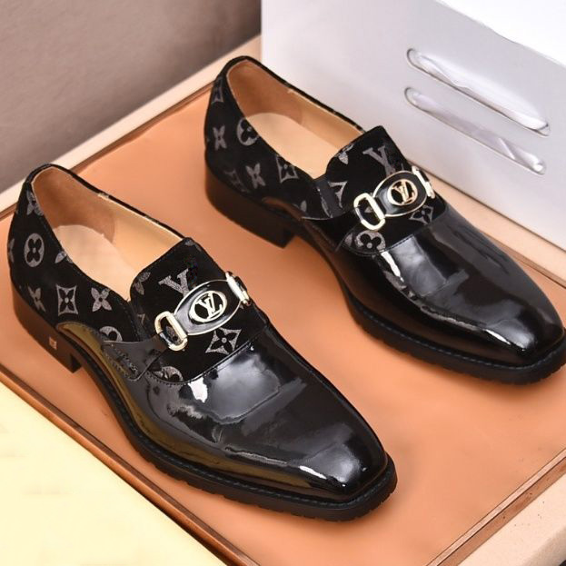 New black fashion men's leather shoes